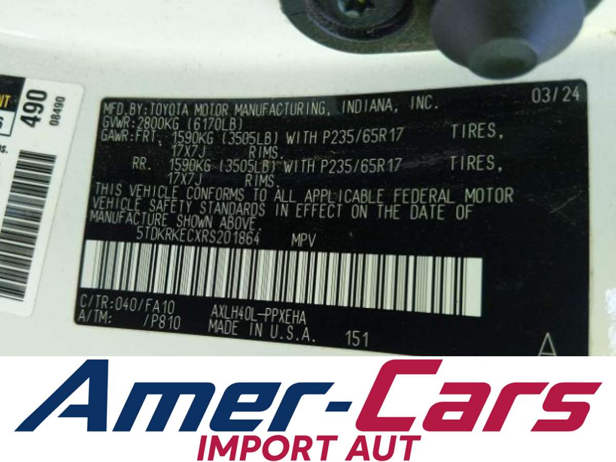 Toyota Sienna 2024 z USA — zdjęcie 9 z 16